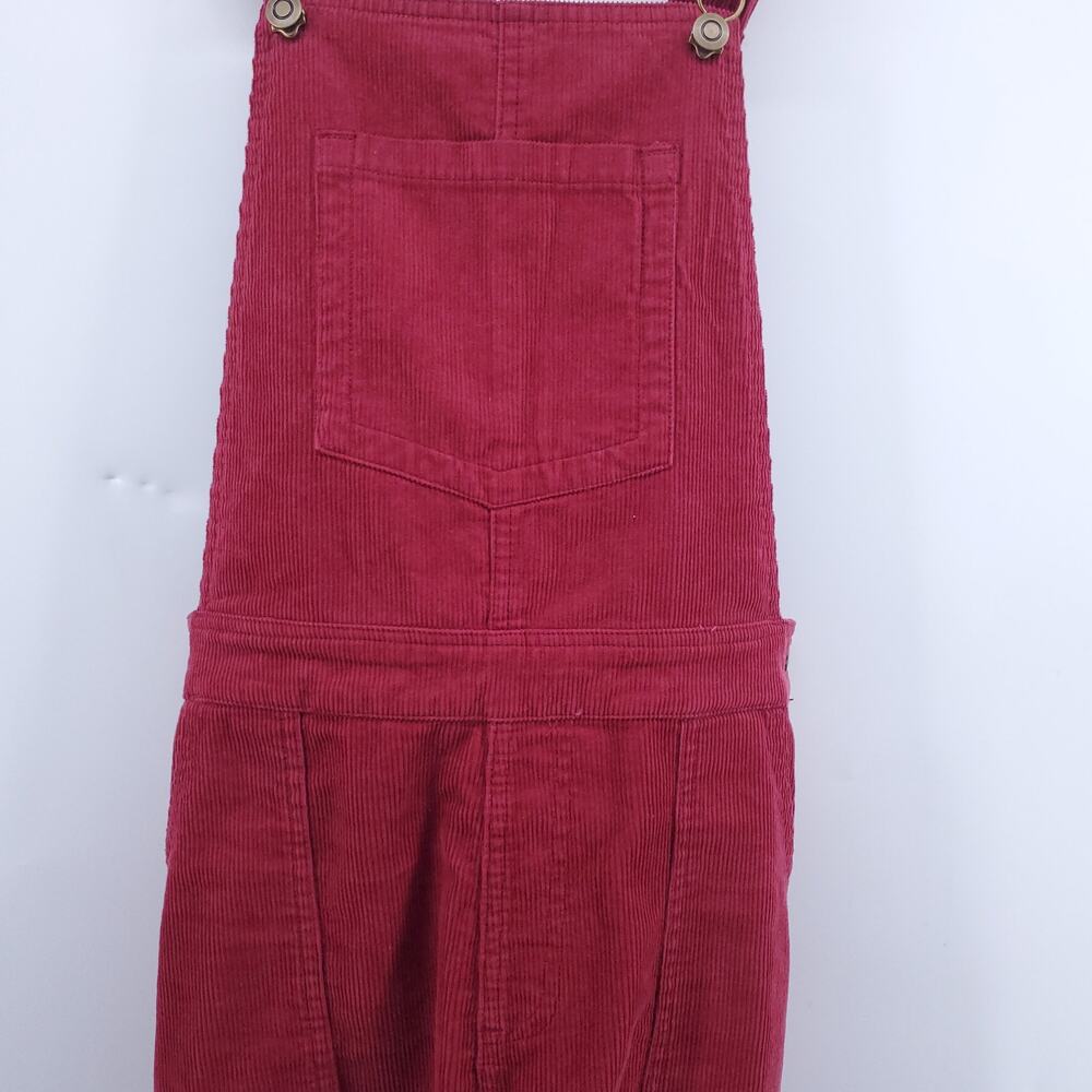 Passengers Red Courduroy Dungarees Overalls CrissCross Straps Button Sides| M - Picture 5 of 16